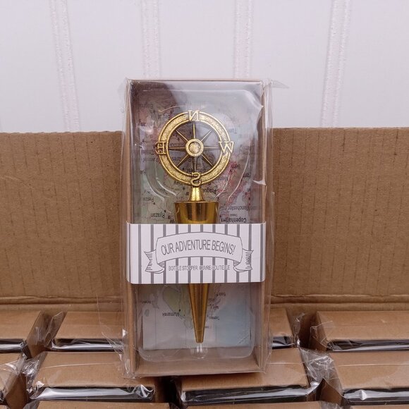 28 Pack Rudder Wine Bottle Stoppers Compass Nautical Reusable Party Favors Corks - Picture 7 of 9